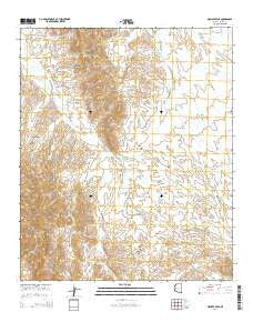Mohave Peak Arizona Current topographic map, 1:24000 scale, 7.5 X 7.5 Minute, Year 2014