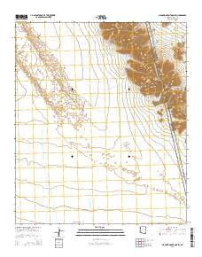 Mohawk Mountains SW Arizona Current topographic map, 1:24000 scale, 7.5 X 7.5 Minute, Year 2014