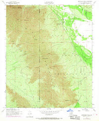 Montezuma Peak Arizona Historical topographic map, 1:24000 scale, 7.5 X 7.5 Minute, Year 1952