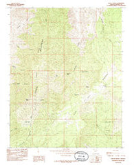 Mount Bangs Arizona Historical topographic map, 1:24000 scale, 7.5 X 7.5 Minute, Year 1985