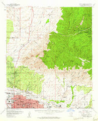 Mount Lemmon Arizona Historical topographic map, 1:62500 scale, 15 X 15 Minute, Year 1957