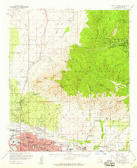 Mount Lemmon Arizona Historical topographic map, 1:62500 scale, 15 X 15 Minute, Year 1957