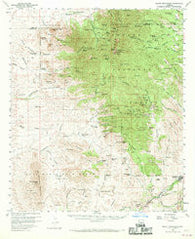 Mount Wrightson Arizona Historical topographic map, 1:62500 scale, 15 X 15 Minute, Year 1958