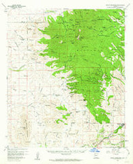 Mount Wrightson Arizona Historical topographic map, 1:62500 scale, 15 X 15 Minute, Year 1958