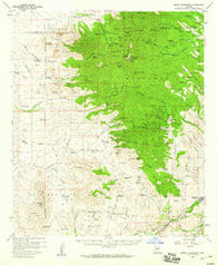 Mount Wrightson Arizona Historical topographic map, 1:62500 scale, 15 X 15 Minute, Year 1958