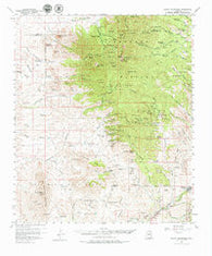 Mount Wrightson Arizona Historical topographic map, 1:62500 scale, 15 X 15 Minute, Year 1958