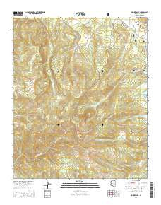 Mount Baldy Arizona Current topographic map, 1:24000 scale, 7.5 X 7.5 Minute, Year 2014