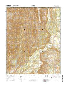 Mount Bangs Arizona Current topographic map, 1:24000 scale, 7.5 X 7.5 Minute, Year 2014