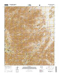 Mount Graham Arizona Current topographic map, 1:24000 scale, 7.5 X 7.5 Minute, Year 2014
