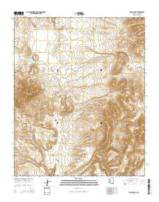 Mount Hope Arizona Current topographic map, 1:24000 scale, 7.5 X 7.5 Minute, Year 2014