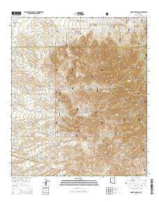 Mount Hopkins Arizona Current topographic map, 1:24000 scale, 7.5 X 7.5 Minute, Year 2014