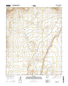 Mowaapi Arizona Current topographic map, 1:24000 scale, 7.5 X 7.5 Minute, Year 2014