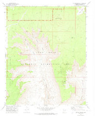 Mt. Dellenbaugh Arizona Historical topographic map, 1:24000 scale, 7.5 X 7.5 Minute, Year 1971
