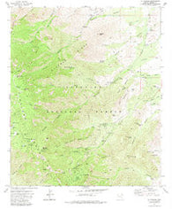 Mt. Graham Arizona Historical topographic map, 1:24000 scale, 7.5 X 7.5 Minute, Year 1972