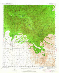Mt. Graham Arizona Historical topographic map, 1:62500 scale, 15 X 15 Minute, Year 1942