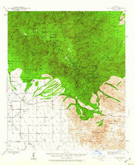 Mt. Graham Arizona Historical topographic map, 1:62500 scale, 15 X 15 Minute, Year 1942