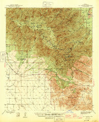 Mt. Graham Arizona Historical topographic map, 1:62500 scale, 15 X 15 Minute, Year 1945
