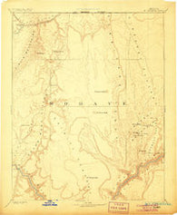 Mt. Trumbull Arizona Historical topographic map, 1:250000 scale, 1 X 1 Degree, Year 1892