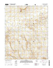 Muggins Flat Arizona Current topographic map, 1:24000 scale, 7.5 X 7.5 Minute, Year 2014