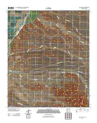 Mule Wash Arizona Historical topographic map, 1:24000 scale, 7.5 X 7.5 Minute, Year 2011