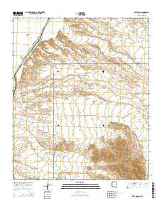 Mule Wash Arizona Current topographic map, 1:24000 scale, 7.5 X 7.5 Minute, Year 2014