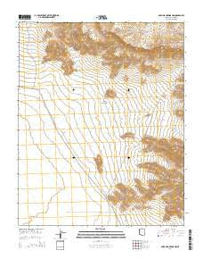 Music Mountains NW Arizona Current topographic map, 1:24000 scale, 7.5 X 7.5 Minute, Year 2014