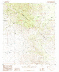 Muskhog Mountain Arizona Historical topographic map, 1:24000 scale, 7.5 X 7.5 Minute, Year 1985