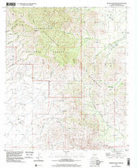 Muskhog Mountain Arizona Historical topographic map, 1:24000 scale, 7.5 X 7.5 Minute, Year 1996