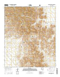 Muskhog Mountain Arizona Current topographic map, 1:24000 scale, 7.5 X 7.5 Minute, Year 2014