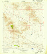 Mustang Mountains Arizona Historical topographic map, 1:24000 scale, 7.5 X 7.5 Minute, Year 1948