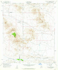 Mustang Mountains Arizona Historical topographic map, 1:24000 scale, 7.5 X 7.5 Minute, Year 1958