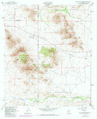 Mustang Mountains Arizona Historical topographic map, 1:24000 scale, 7.5 X 7.5 Minute, Year 1958