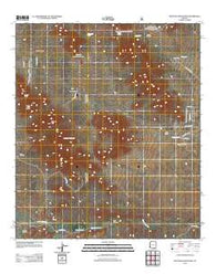 Mustang Mountains Arizona Historical topographic map, 1:24000 scale, 7.5 X 7.5 Minute, Year 2012