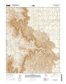 Mustang Point Arizona Current topographic map, 1:24000 scale, 7.5 X 7.5 Minute, Year 2014