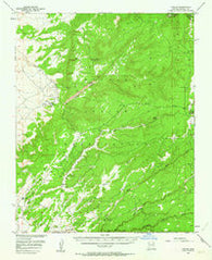 Nazlini Arizona Historical topographic map, 1:62500 scale, 15 X 15 Minute, Year 1955
