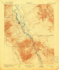 Needles California Historical topographic map, 1:125000 scale, 30 X 30 Minute, Year 1904