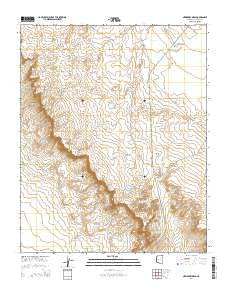 Newberry Mesa Arizona Current topographic map, 1:24000 scale, 7.5 X 7.5 Minute, Year 2014
