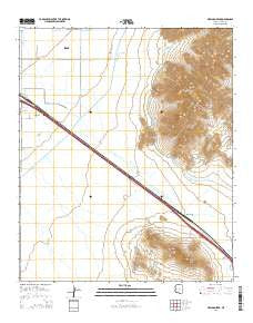 Newman Peak Arizona Current topographic map, 1:24000 scale, 7.5 X 7.5 Minute, Year 2014