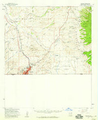 Nogales Arizona Historical topographic map, 1:62500 scale, 15 X 15 Minute, Year 1958