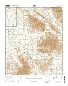 North Trigo Peaks Arizona Current topographic map, 1:24000 scale, 7.5 X 7.5 Minute, Year 2014
