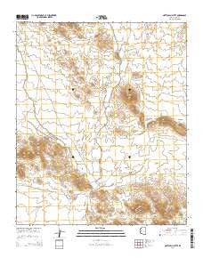 Nottbusch Butte Arizona Current topographic map, 1:24000 scale, 7.5 X 7.5 Minute, Year 2014