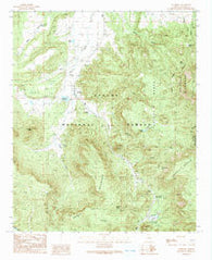 Nutrioso Arizona Historical topographic map, 1:24000 scale, 7.5 X 7.5 Minute, Year 1991