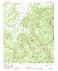 Nutrioso Arizona Historical topographic map, 1:24000 scale, 7.5 X 7.5 Minute, Year 1991