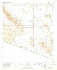 O'Neill Hills Arizona Historical topographic map, 1:62500 scale, 15 X 15 Minute, Year 1965