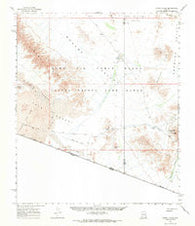 O'Neill Hills Arizona Historical topographic map, 1:62500 scale, 15 X 15 Minute, Year 1965