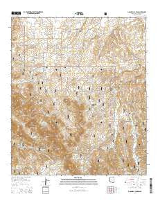 O'Donnell Canyon Arizona Current topographic map, 1:24000 scale, 7.5 X 7.5 Minute, Year 2014