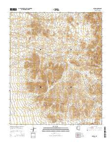 Oatman Arizona Current topographic map, 1:24000 scale, 7.5 X 7.5 Minute, Year 2014