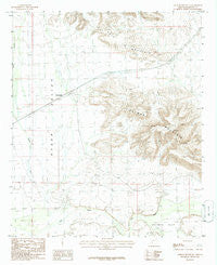 Oatman Mountain Arizona Historical topographic map, 1:24000 scale, 7.5 X 7.5 Minute, Year 1986