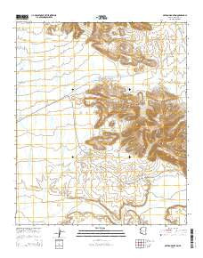 Oatman Mountain Arizona Current topographic map, 1:24000 scale, 7.5 X 7.5 Minute, Year 2014