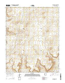 Onion Spring Arizona Current topographic map, 1:24000 scale, 7.5 X 7.5 Minute, Year 2014
